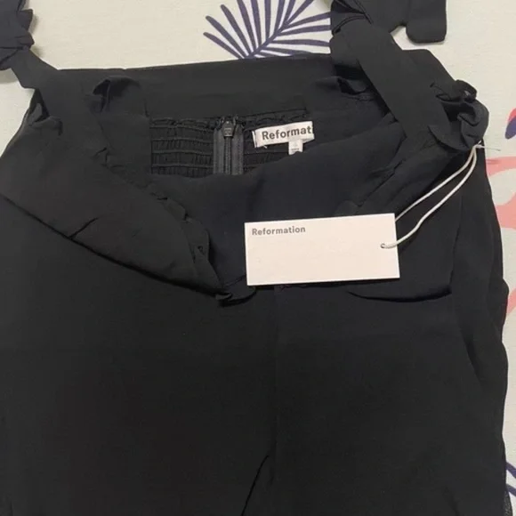 NWT Reformation Nikita Dress Black